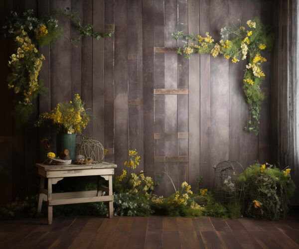 Rustic Floral Theme Backdrops for Kids-Photography