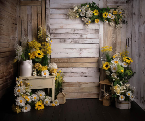 Rustic Floral Theme Backdrops for Kids-Photography