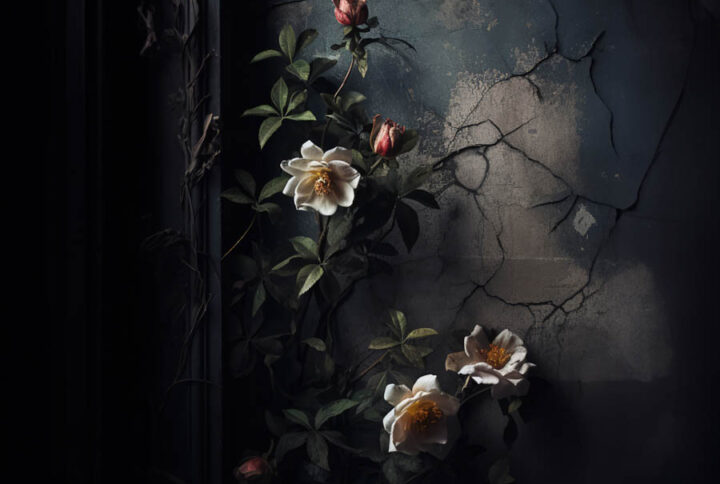 Moody Floral Backdrop