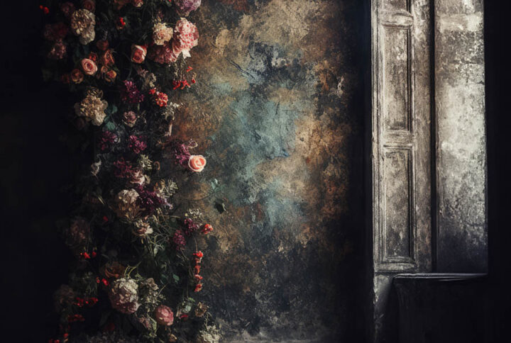 Moody Floral Backdrop