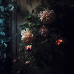 Moody Floral Backdrop