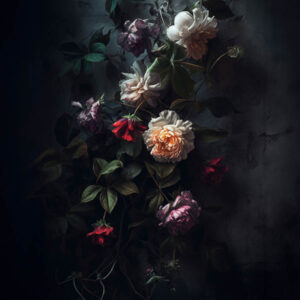 Moody Floral Backdrop