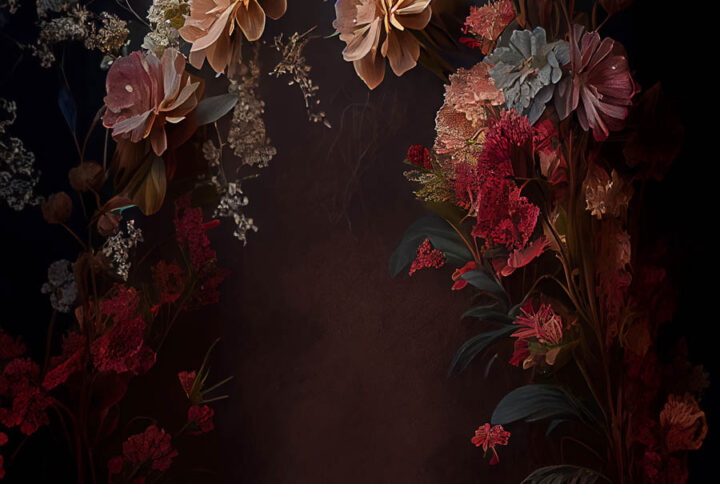 Moody Floral Backdrop