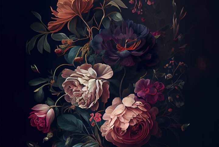 Moody Floral Backdrop