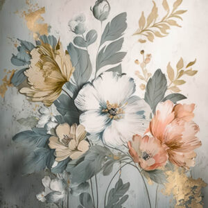 Paint Stroke Floral Backdrop