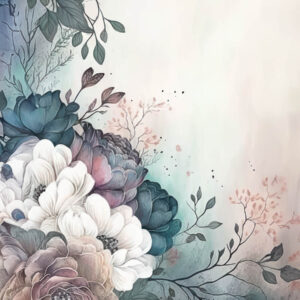 Paint Stroke Floral Backdrop