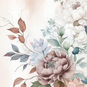 Paint Stroke Floral Backdrop