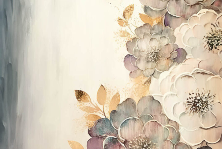 Paint Stroke Floral Backdrop