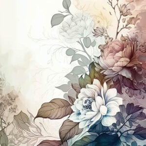 Paint Stroke Floral Backdrop