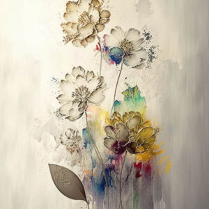 Paint Stroke Floral Backdrop