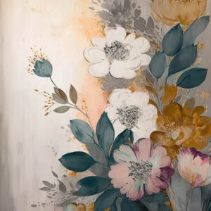 Paint Stroke Floral Backdrop