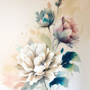 Paint Stroke Floral Backdrop