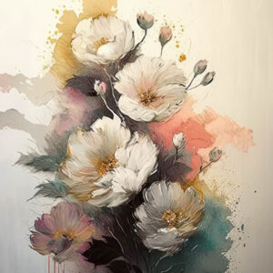 Paint Stroke Floral Backdrop