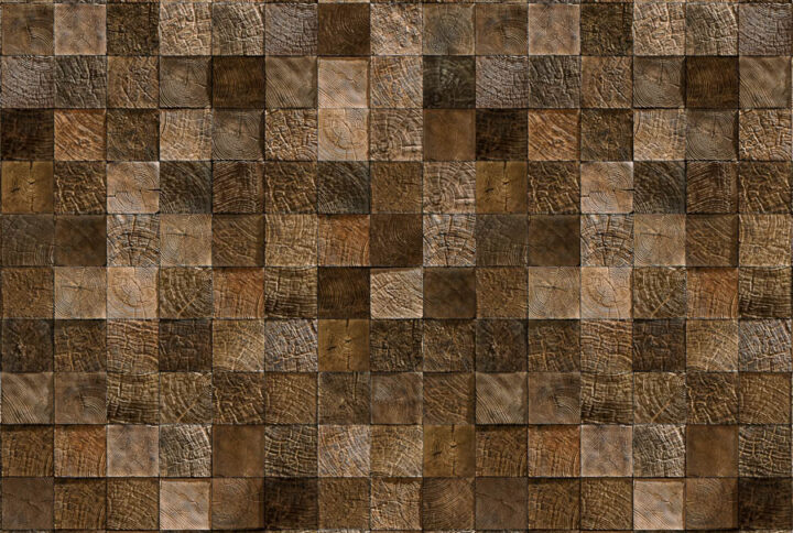 Tiled Wood Cube