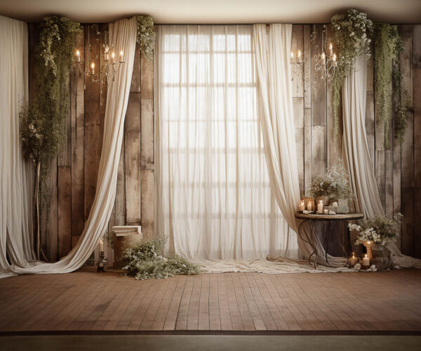 Rustic Boho Den Theme Backdrop for Maternity/Fashion