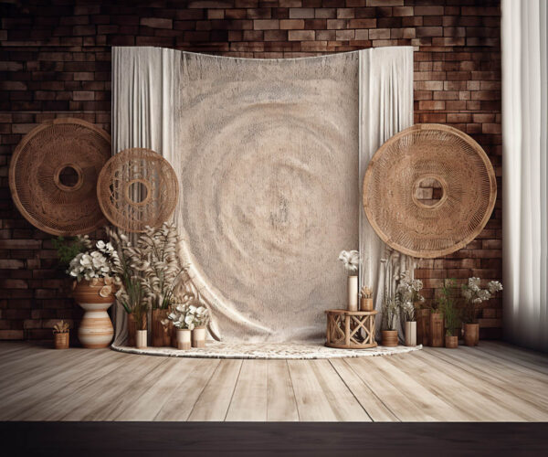 Rustic Boho Den Theme Backdrop for Maternity/Fashion