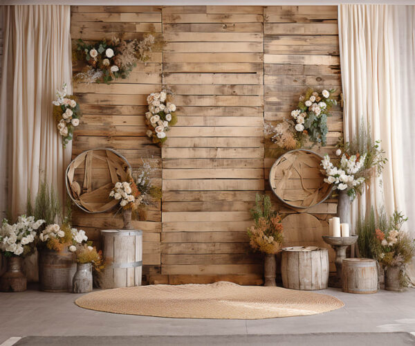 Rustic Boho Den Theme Backdrop for Maternity/Fashion