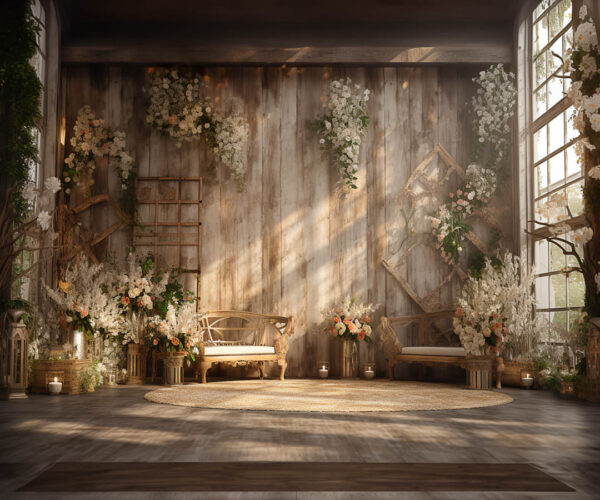 Rustic Boho Den Theme Backdrop for Maternity/Fashion