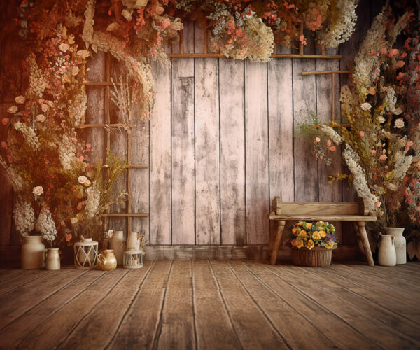 Rustic Boho Den Theme Backdrop for Maternity/Fashion