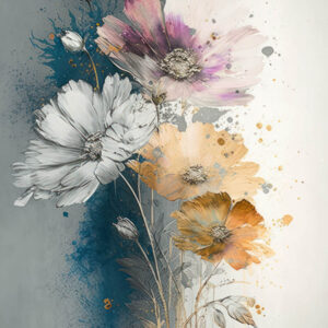 Paint Stroke Floral Backdrop