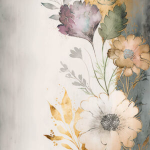 Paint Stroke Floral Backdrop