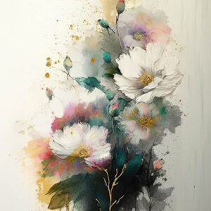 Paint Stroke Floral Backdrop