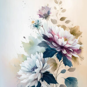 Paint Stroke Floral Backdrop