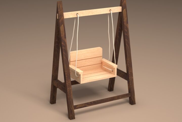 Wooden Cradle for Baby Photography