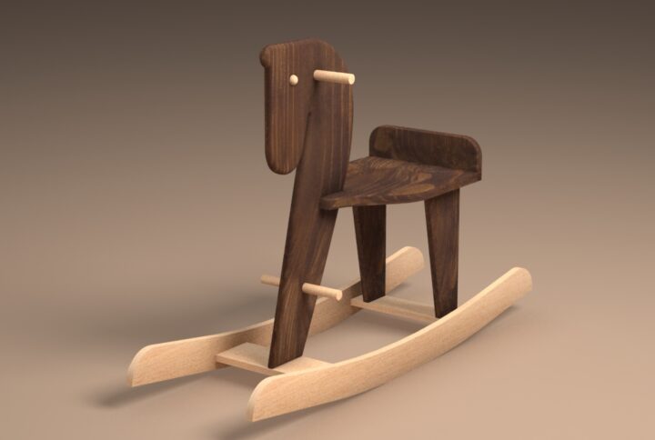 Vintage Wooden Horse prop for baby photography