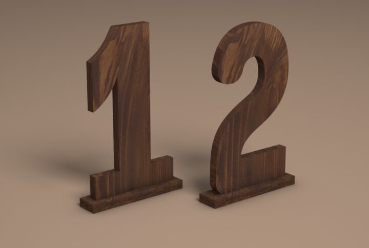 Wooden Numbers for baby photography