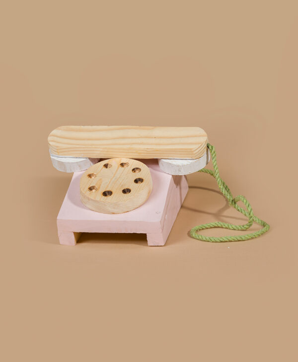 Wooden toy Telephone for baby photography