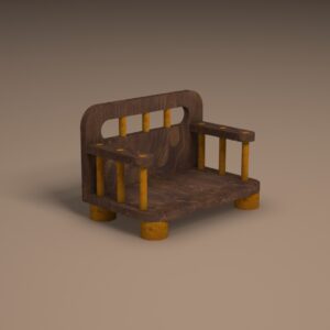 Wooden Low Bench for Baby Photography